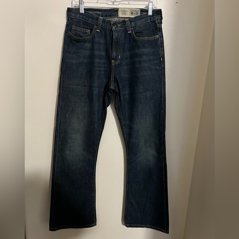 CONVERSE One Star Classic Bootcut Denim Jeans Dark Wash Men's Size 30‎ x 30 EUC